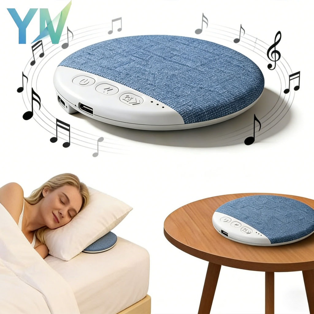 White Noise Machine Sleep - Mini draadloze Bluetooth-speaker onderkussen slaapgeluidmachine witte